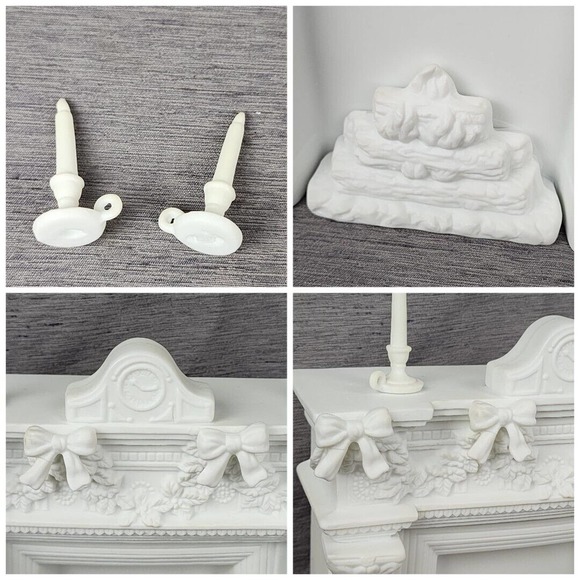 Dept 56 White Bisque Decorating The Mantel 7791-7 Hanging Christmas Stockings - Picture 8 of 10